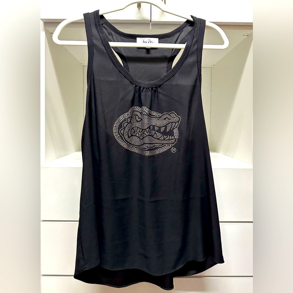 Florida Gator tank, black with metallized Gator logo, size XL